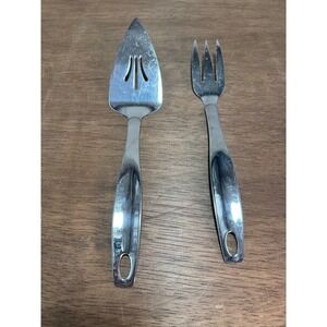 Oneida 18/8 Stainless Steel 2pc Serving Set Pie Server Meat Fork Pattern Neutral